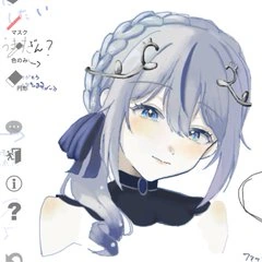 淡い色で描かれたるるてぃかのファンアート